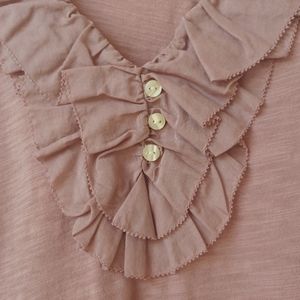 LOFT Ruffled Cotton Tee